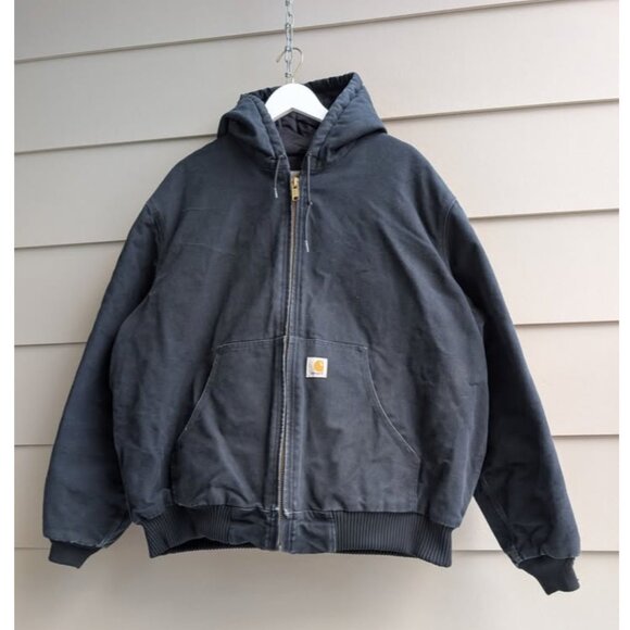 Carhartt Other - Carhartt Jacket J-140-BLK black hooded Canvas Active Work men's made in USA